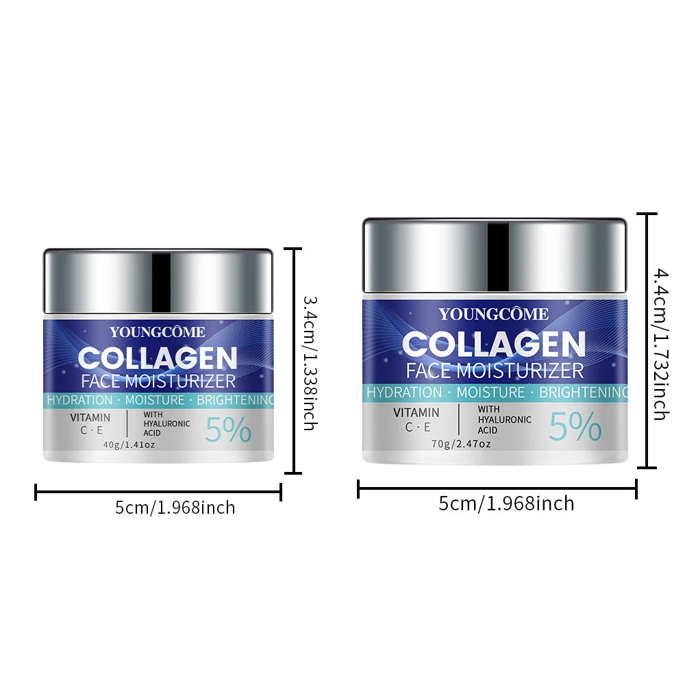 YOUNGCOME Collagen Moisturizer – Vitamin C, E & Hyaluronic Acid Face Moisturizer Cream Oasis Select