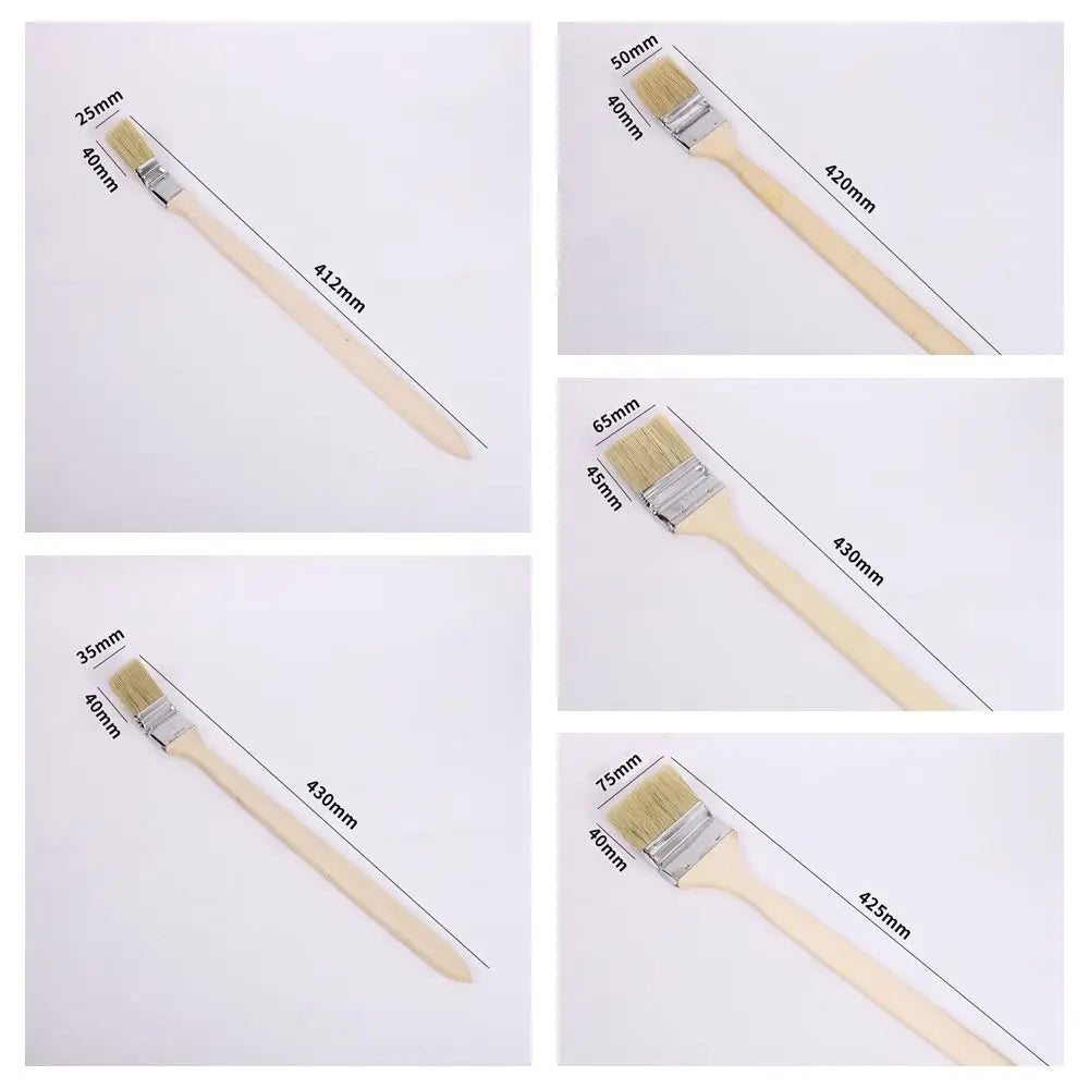 Long Handle Elbow Marine Paint Brush Solid Wood Handle Mixed Pig Mane Hair Elbow Paint Brush Cleaning Tool Wall Painting Oasis Select