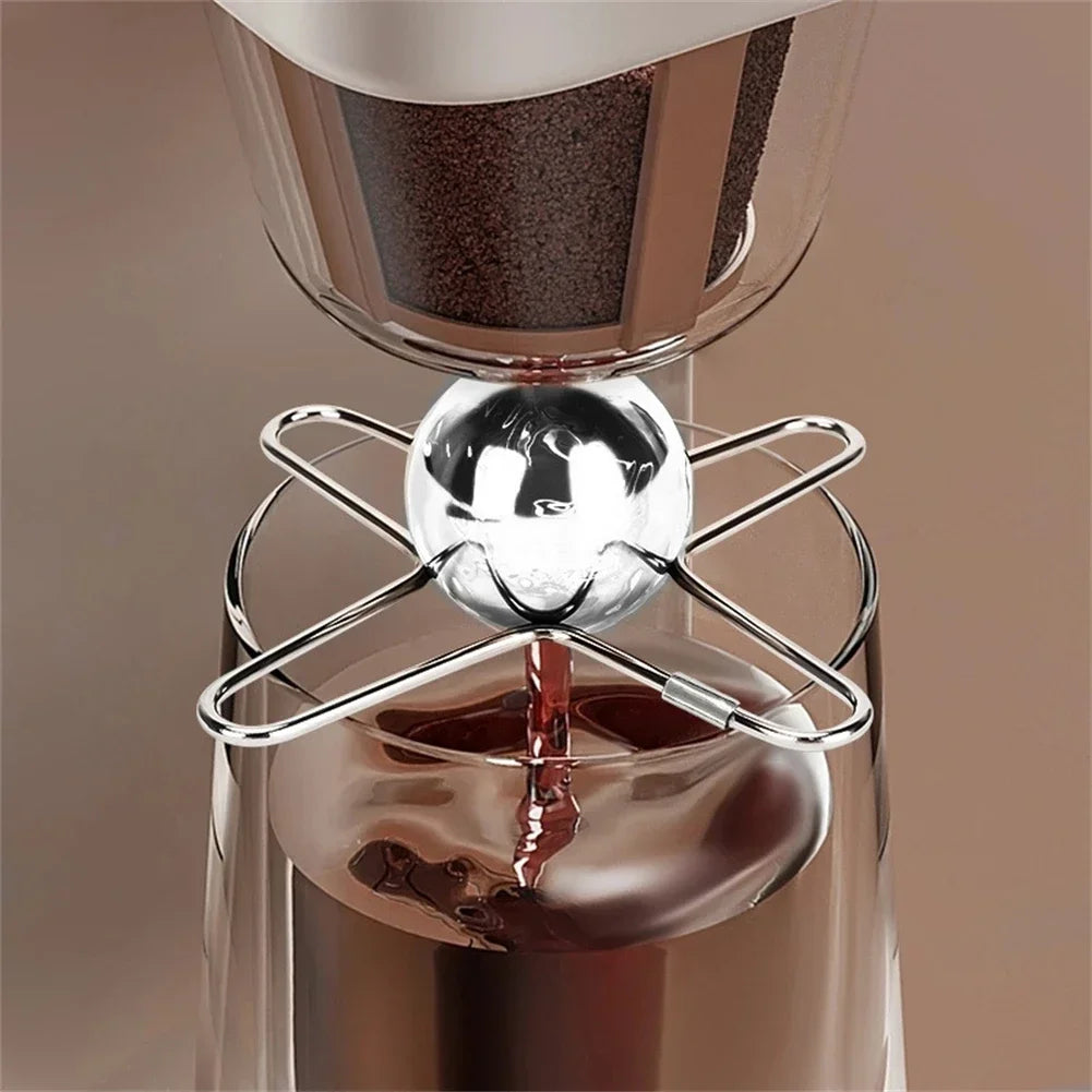 Stainless Steel Espresso Coffee Ice Cube Ball Whiskey Chilling Stone With Holder Reusable Cooling Coffee Tool Oasis Select
