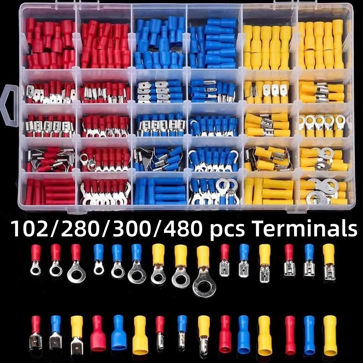 Electrical Terminal Kit – Insulated Spade, Ring & Butt Connectors Crimp Terminal Kit Oasis Select