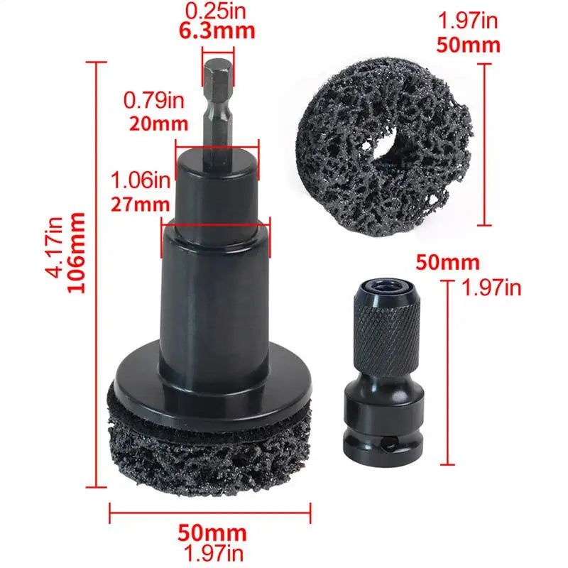 Wheel Hub Cleaner Brake Hub Resurfacing Kit Brake Rust Remover Automotive Tool Grinding Maintenance Cleaner Kit for Nuts Car Oasis Select