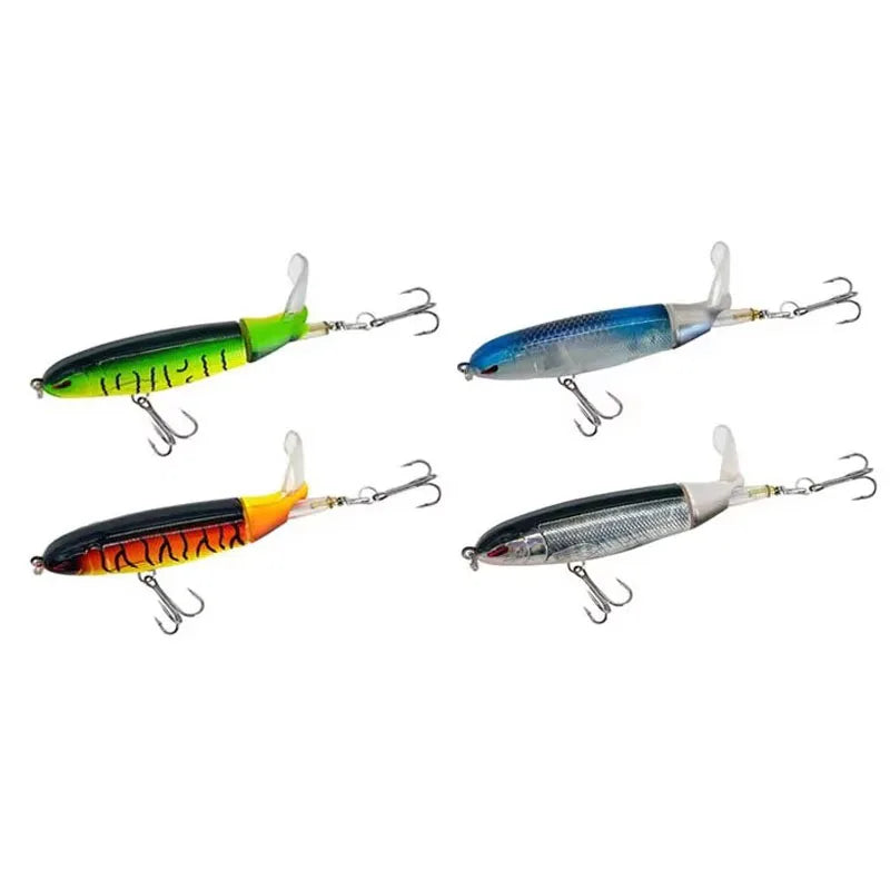 1/4/8Pcs 15g Topwater Fishing Lure Whopper Popper Artificial Bait Hard Plopper Soft Rotating Tail Fishing Tackle Fishing Bait Oasis Select 4PCS mix 1 15g