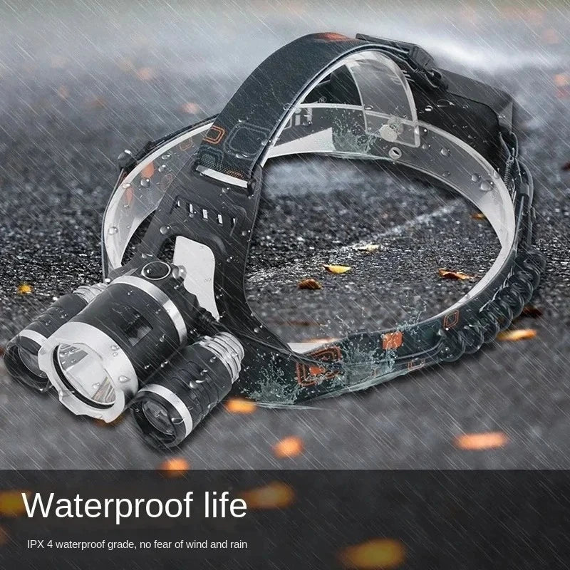 Rechargeable Fishing Headlight Super Bright Led Headlamp Outdoor Hunting Camping Waterproof Head Light Oasis Select