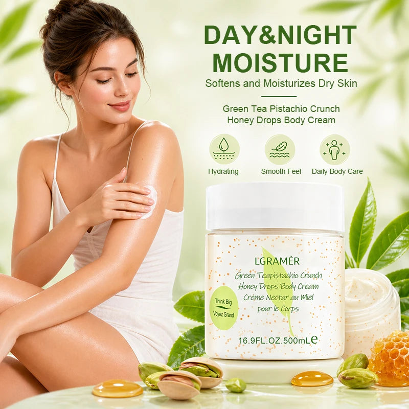 Green Tea Honey Body Cream – 24-Hour Moisturizing Lotion 500ml