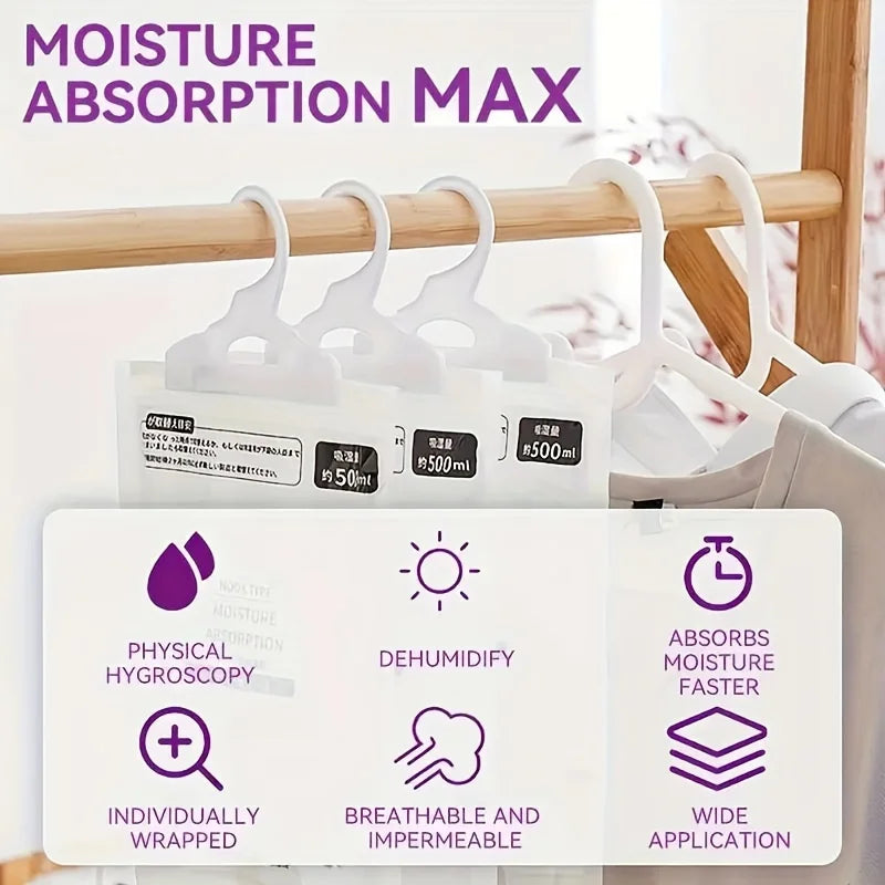 Reusable Moisture Absorber Bag Deodorizer for Closet Wardrobe Clothes No Electricity Needed Home Humidity Control Anti Mold Safe Oasis Select