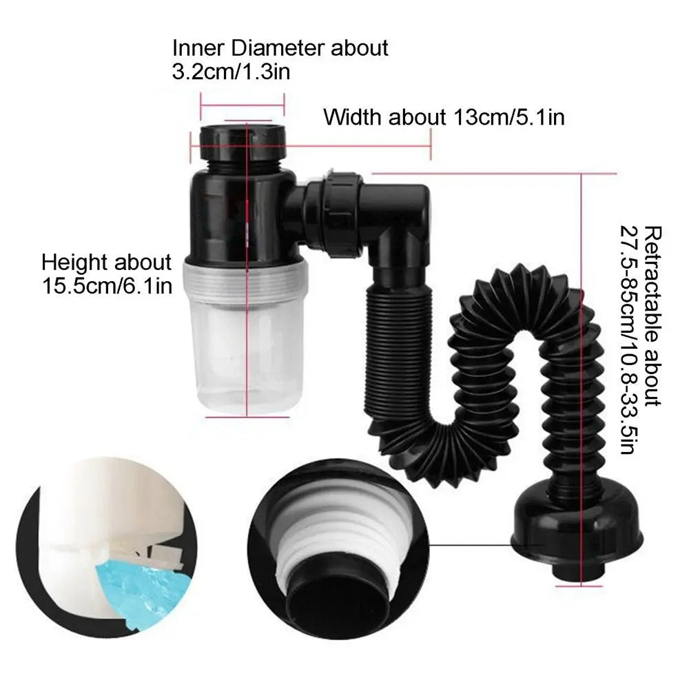 Bathroom Plumbing Kitchen Accessories Washbasin Pipeline Sink Deodorant Strainer Sink Hose Drain Sewer Pipe Oasis Select