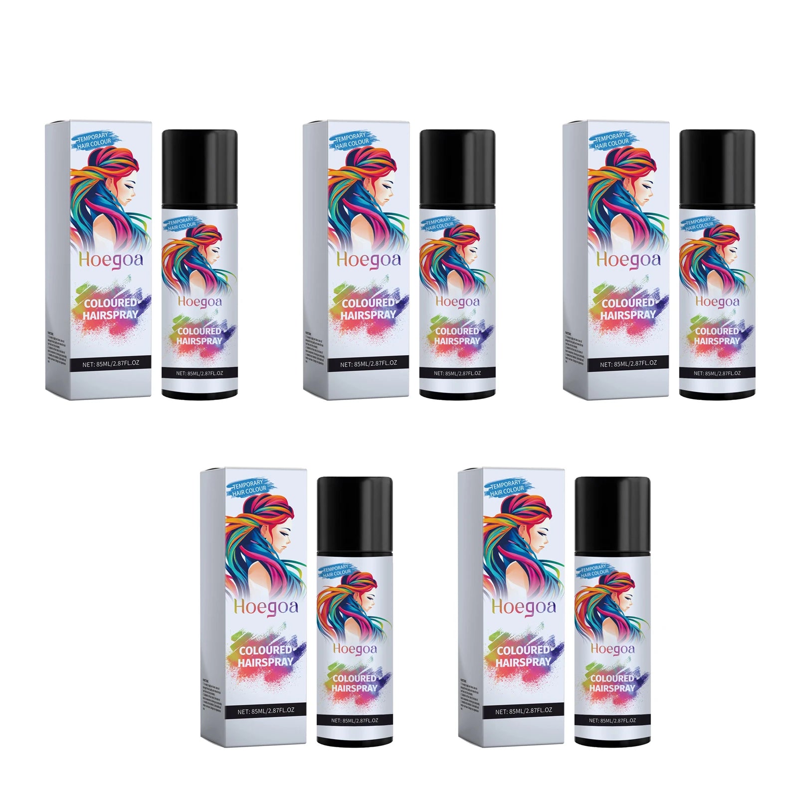 HOEGOA Temporary Black Hair Dye Spray – Cover Grey Hair Temporary Hair Spray Oasis Select 425ml boxed