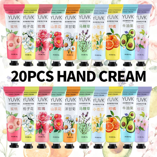 20PCS Fruit Flower Hand Cream Deeply Moisturizes Hands, Prevents Dry and Cracked Hands in Winter, Protects Hands Oasis Select 600G