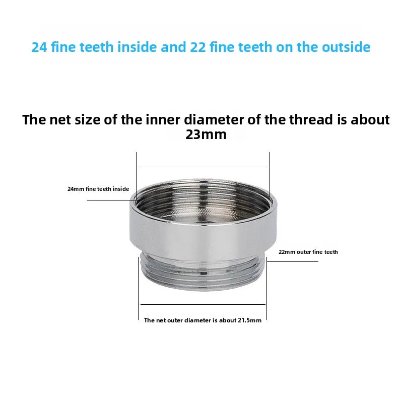 Faucet Adapter 22 Turn 16 18 20 22 24 26 28 30 32mm Internal and External Fine Tooth Faucet Conversion Thread Accessories Oasis Select E