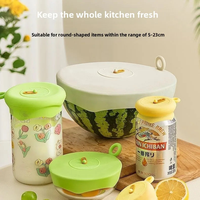 Food Cover Set Bowl Lids Heat Resistant Round Refrigerator Leftovers Universal Sealing Lids Reusable Kitchen Covers Oasis Select