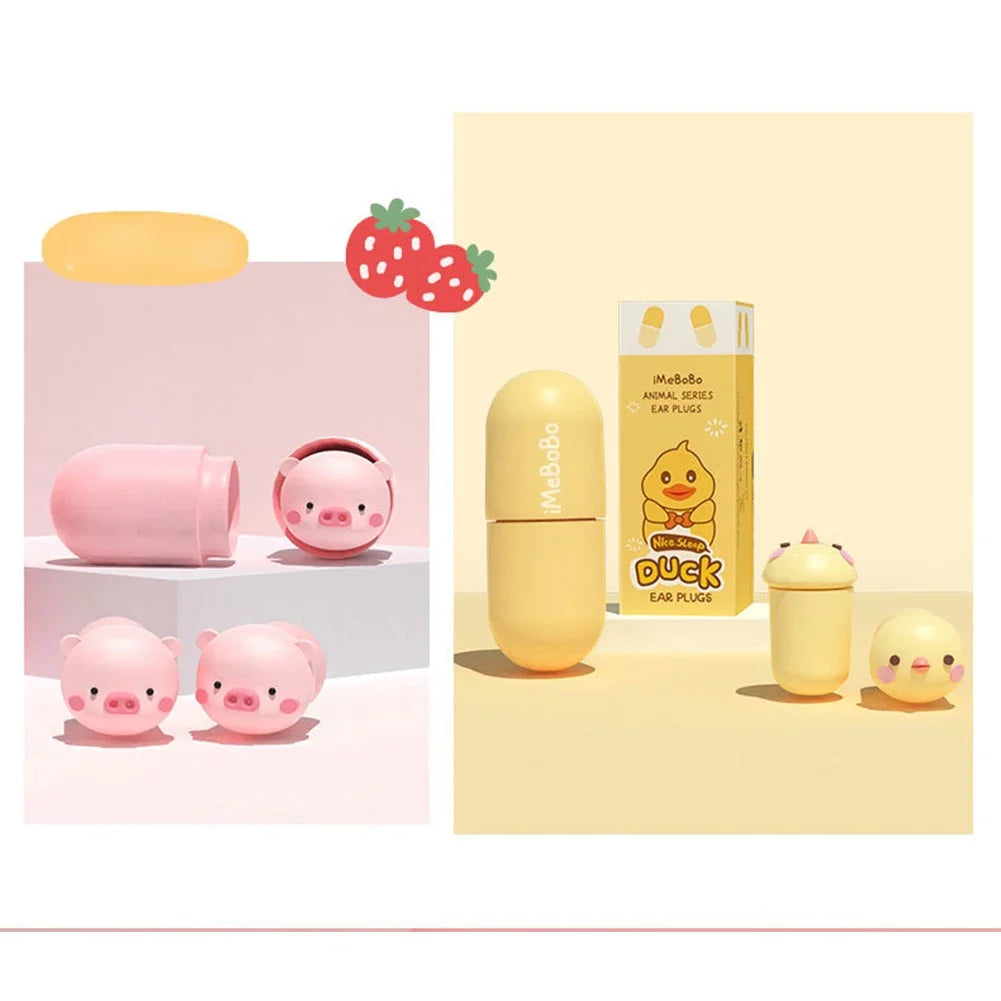 Cartoon Earplugs Soundproof Sleeping Ear Plugs Noise Reduction Ear Plug Special Mute Soft Slow Rebound Anti Snore Ear Protector Oasis Select