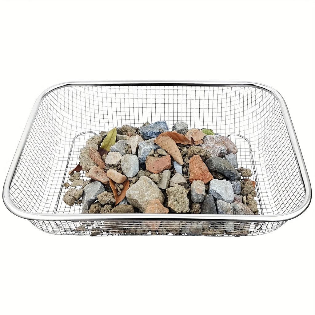 Stainless Steel Soil Sifter - Mesh Garden Sieve for Rock Sifting, Compost & Sand, Heavy-Duty Rust-Resistant Manual Hand Tool Oasis Select