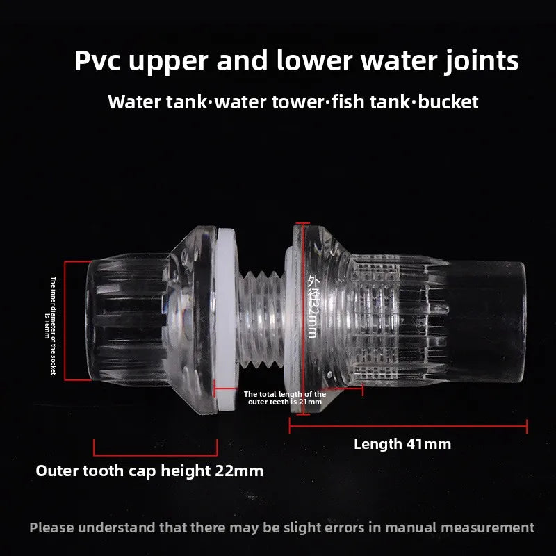 Pipe Fitting Elbow Tee End Cap Transparent Plexiglass Fish Tank Joints Water Accessories Acrylic Connector Oasis Select