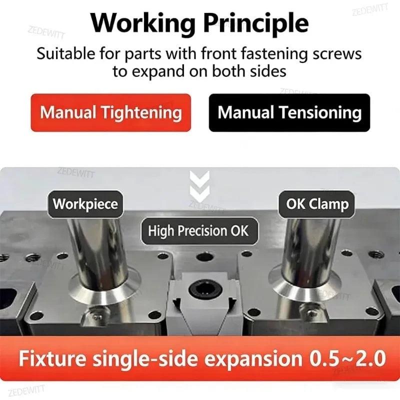 Bench Vise High Precision CNC M6 M8 M10 M12 M14 M16 OK Vise Wedge Clamps Modular Single Bilateral Vise For Industrial Machining Oasis Select