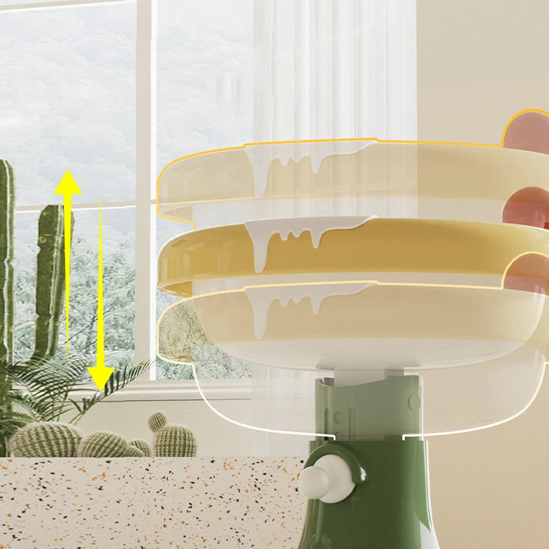 Reliable Stand-up Ceramic Cat Bowl with Pretty Floral Design; Pet Food and Water Dish for Neck Wellness Oasis Select