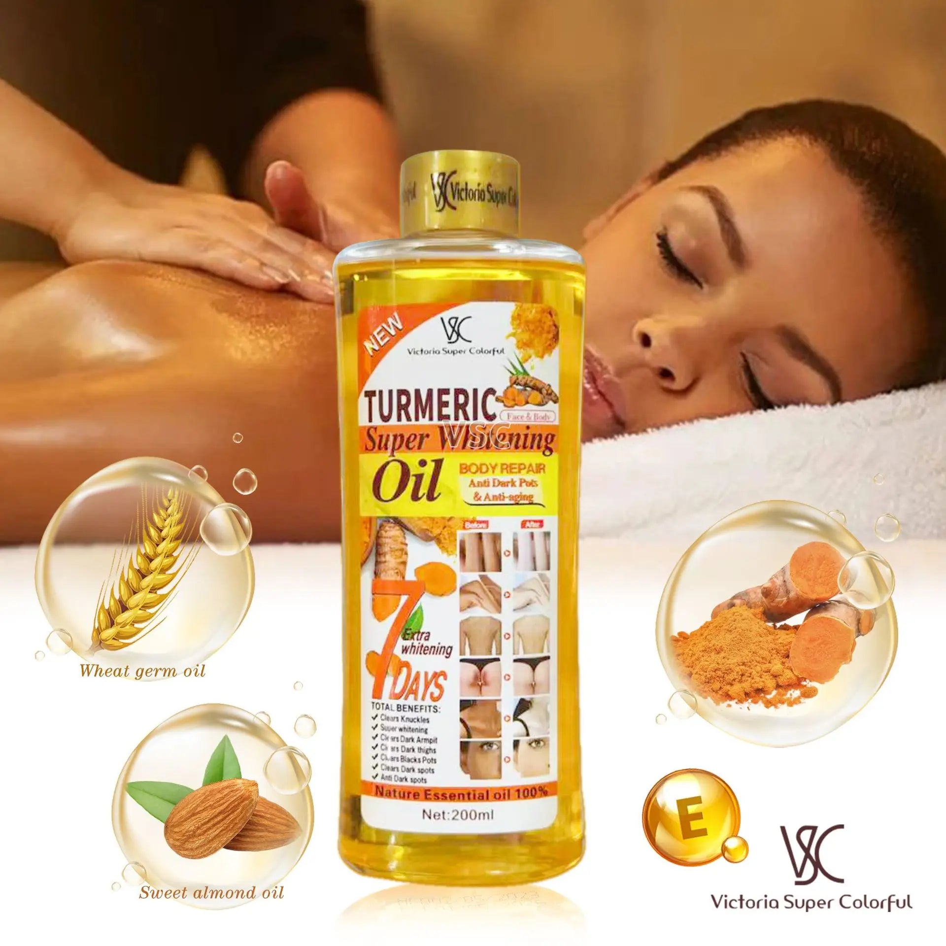LGRAMER Turmeric Essential Oil – Brightening Face & Body Oil 200ml