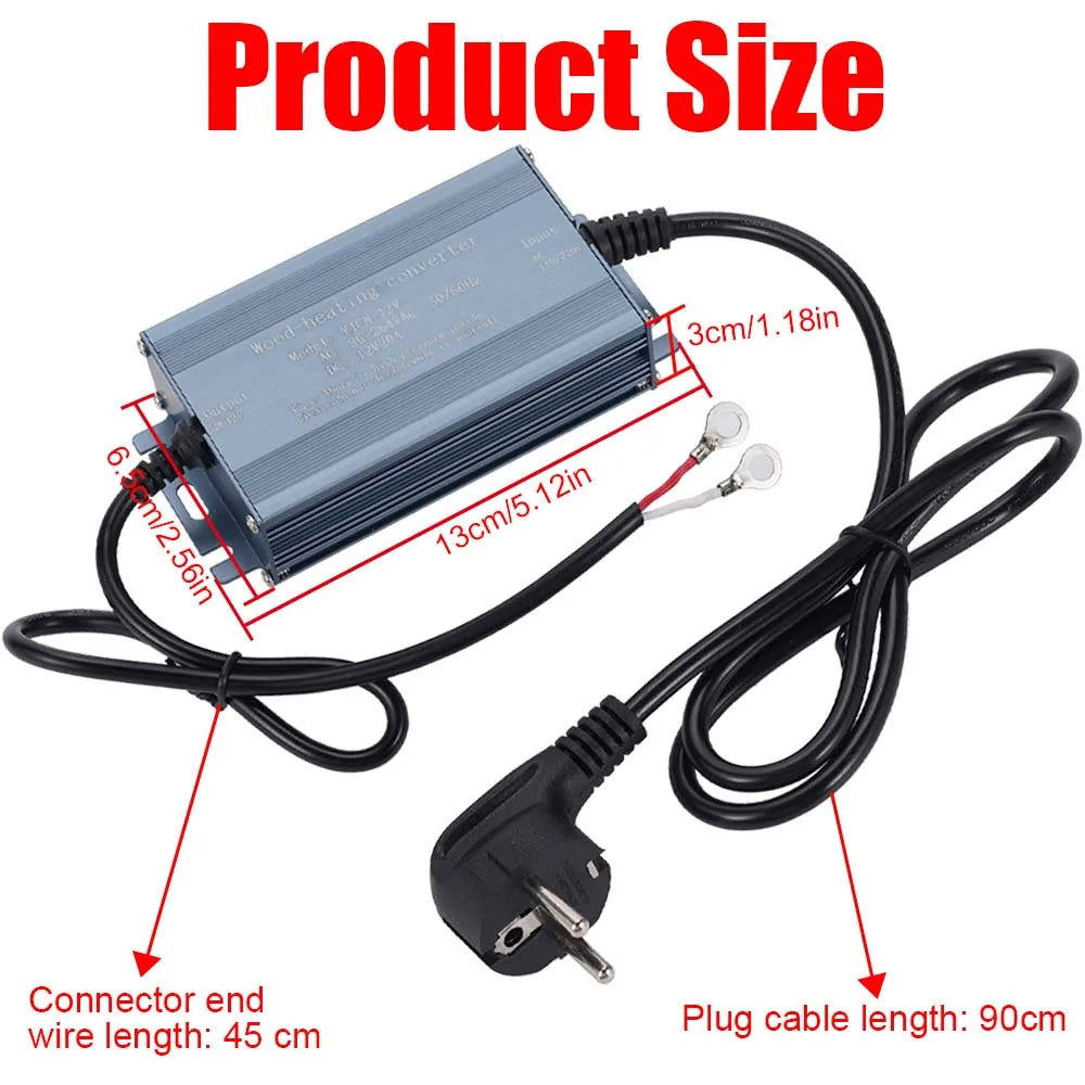 AC Power Converter Adapter 110V 220V To DC 12V 20A For Parking Heater 2KW 5KW 8KW High Power Supply With European Standard Plug Oasis Select