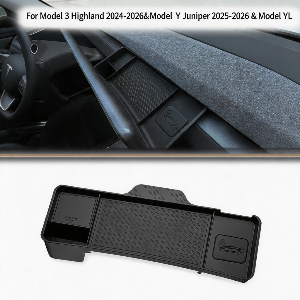 For Tesla Model Y Juniper Model 3 Center Console Organizer Dashboard Behind Screen Storage Box Sunglasses Holder Car Accessories Oasis Select