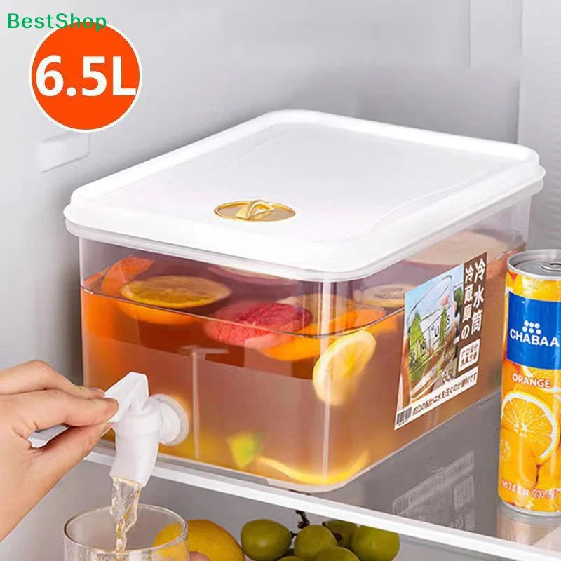 6.5L Cold Water Pitcher Dispenser with Spigot | Fridge Jug