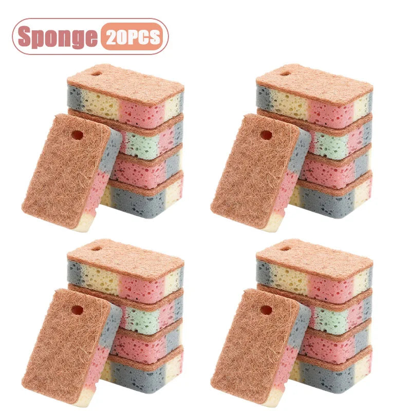 Dual Sided Dish Sponge Colorful Cellulose Sponges for Kitchen Utensil Cleaning Scouring Pads Household Cleaning Tool Oasis Select Sponge-20PCS