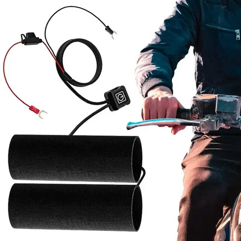 Winter Motorcycle Electric Heating Handle Grip 12V Intelligent Heated Handlebar Grip Cover With 3 Gear Control For Motorcycle Oasis Select