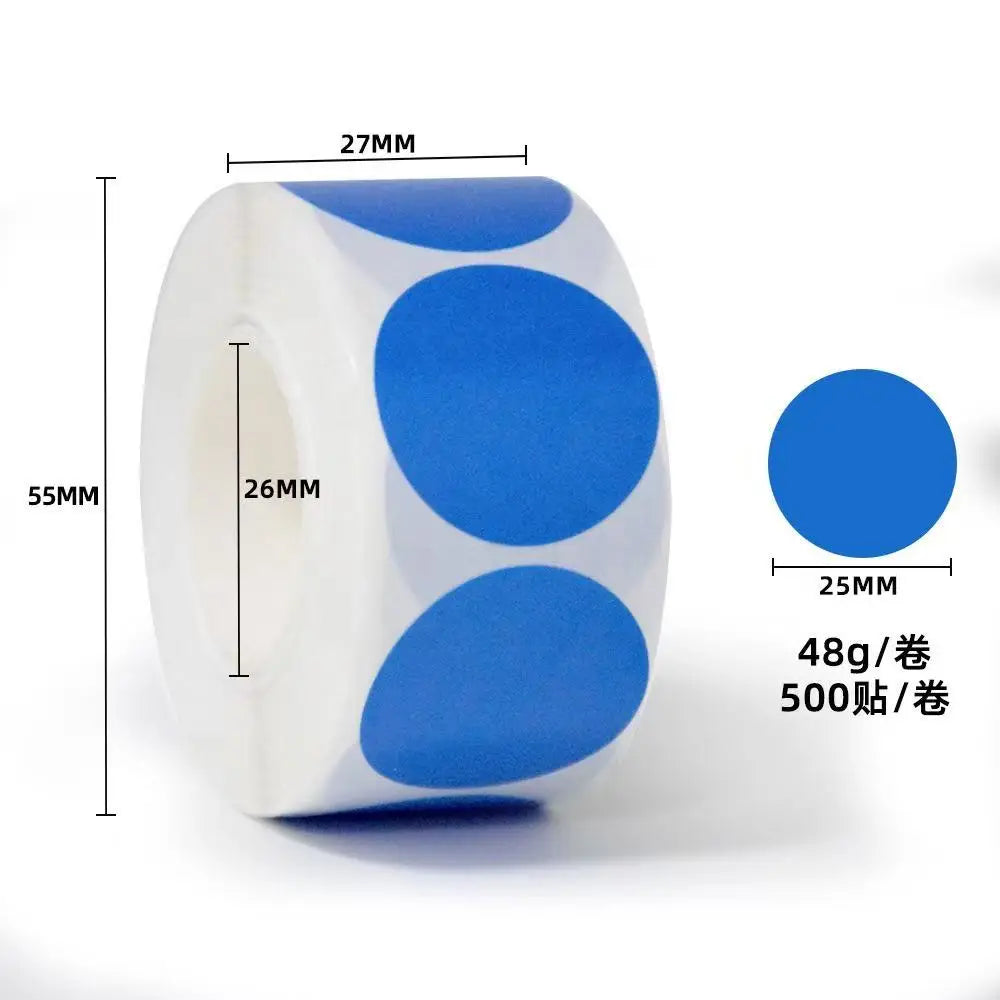 Colored Dot Stickers, Labels Circle Dots Labels Circle Stickers for Office,Classroom,Family（Etc - 10 Colors, 500 Labels/Roll） Oasis Select Blue