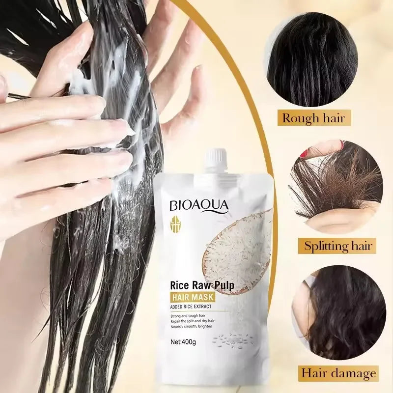 Rice Conditioner Penetrates the Hair Core, Replenishes Hair Nutrients, Repairs Damaged Cuticles, and Improves Dryness, Split Ends, Frizz, and Other Hair Damage Caused by Blow-Drying, Ironing, and Dyeing. Oasis Select