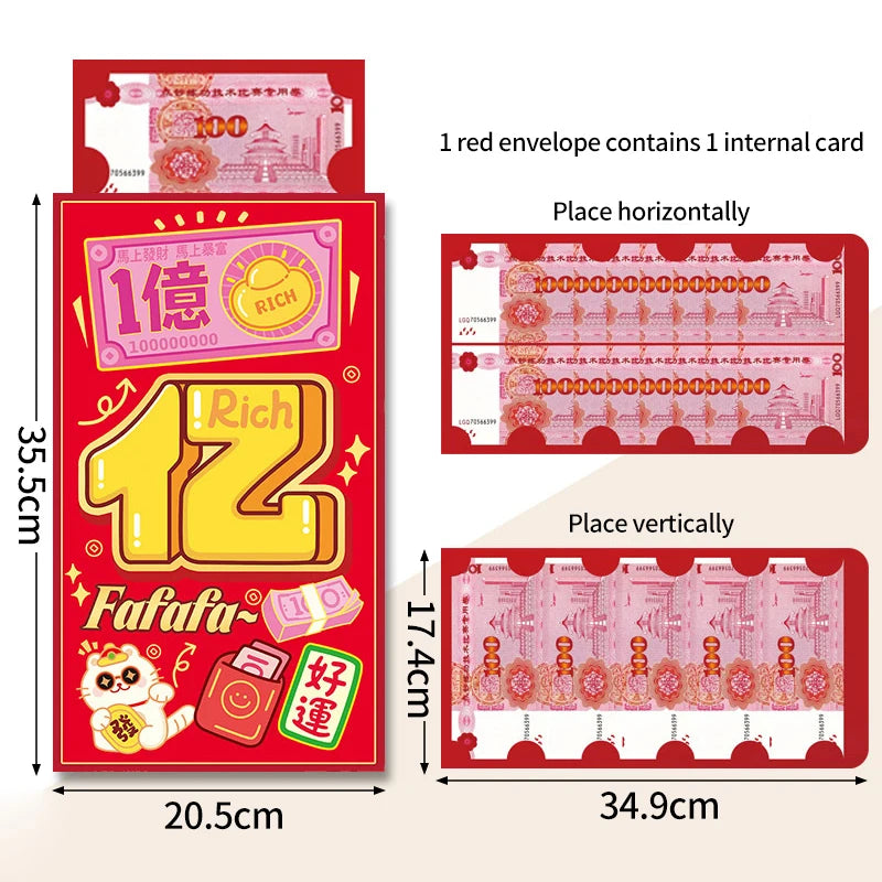 Creative Suprise Big Hongbag New Year Red Envelope birthday Red Pouch Chinese Traditional Lucky Money Pouch 2026 New Year Gifts Oasis Select s2