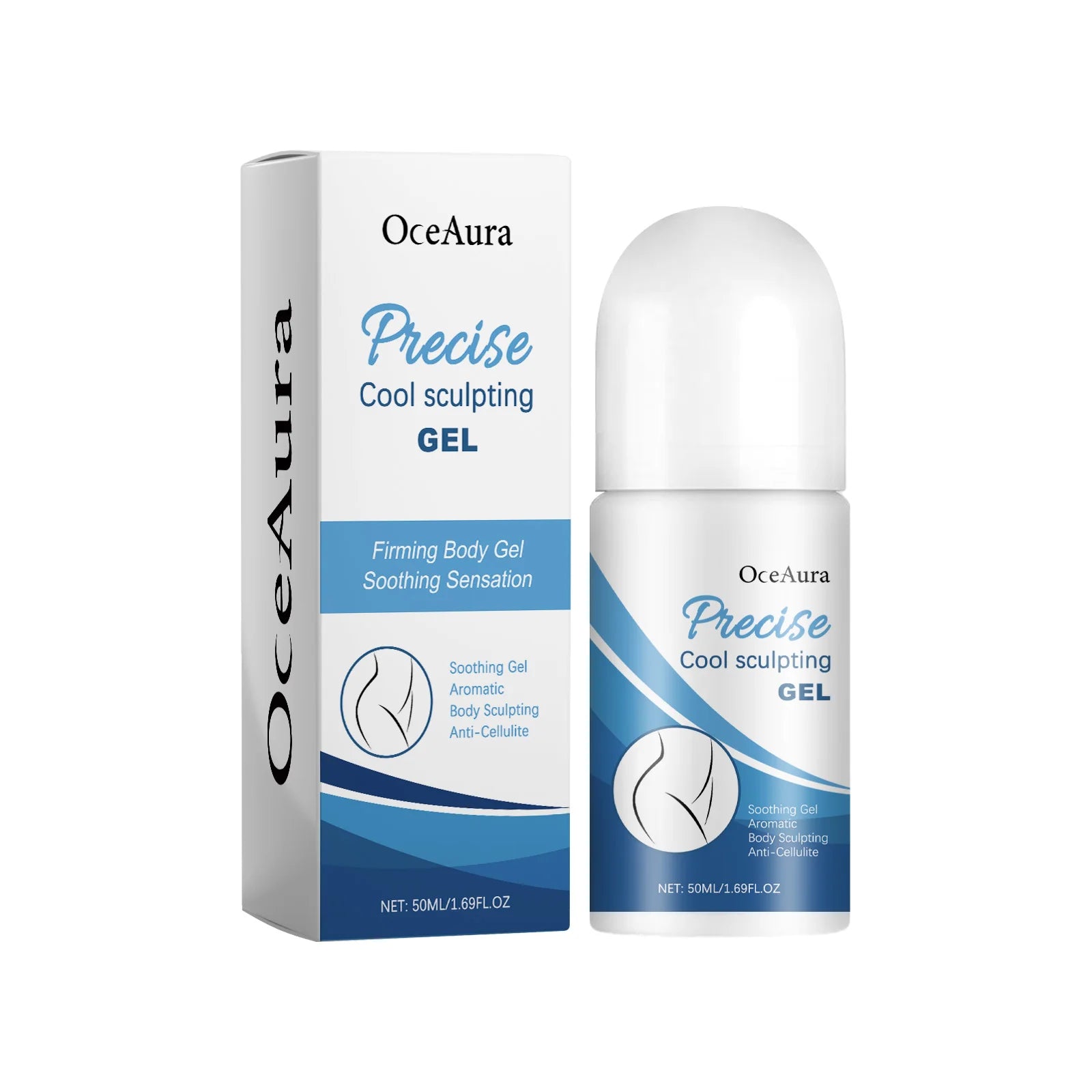 Oceaura 50ml Shaping Body Gel Roller Ball Slimming Firming Thigh Waist Fat Burning Weight Lose Body Care Body Sculpting Gel Oasis Select 50ml boxed