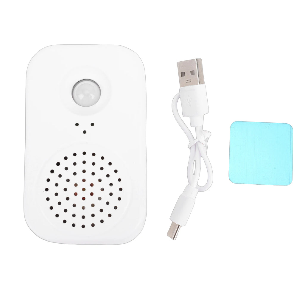 PIR Motion Sensor Activated Voice Reminder Small Doorbell Special Sound Effect for Shop Store Supermarket Oasis Select WHITE