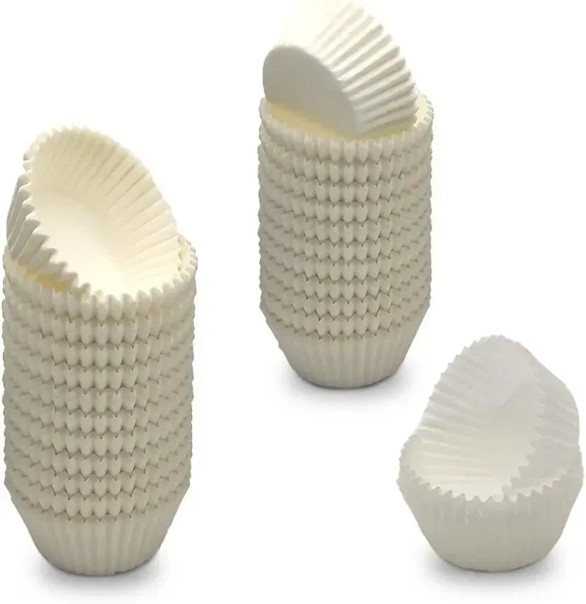 Food Grade 1000Pcs Baking Cups Cupcake Muffin Liners Paper Cup Baking Molds Greaseproof Wrappers Cupcakes Cake Tools Oasis Select white 1000pcs