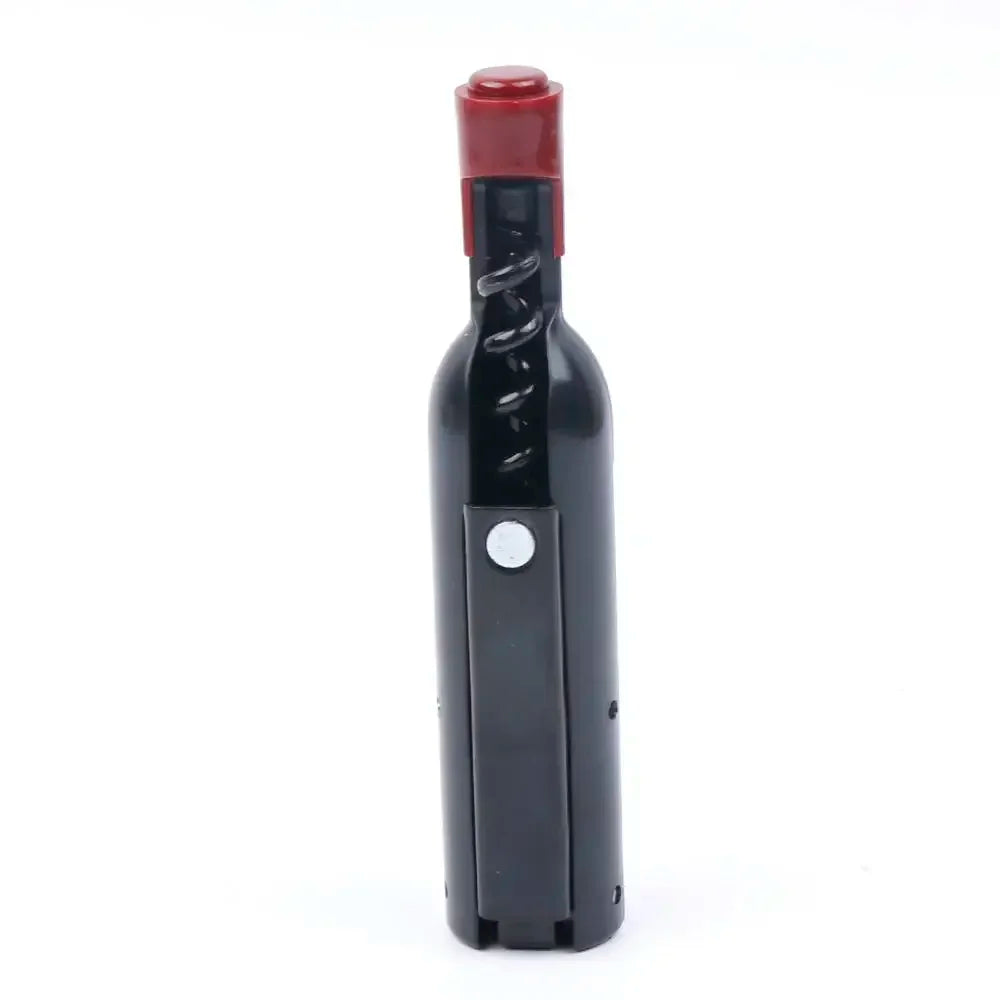 Corkscrews Bottle Foldable Champagne Refrigerator Wine Shaped Corkscrew Magnet Multifunctional Bottle Shaped Wine Opener Oasis Select Black