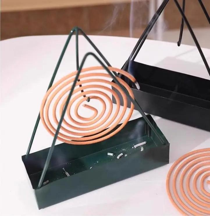 1/2PCS Portable Mosquito Coil Holder Metal Incense Burner With Fireproof Ash Tray Outdoor Camping Patio Balcony Summer Oasis Select