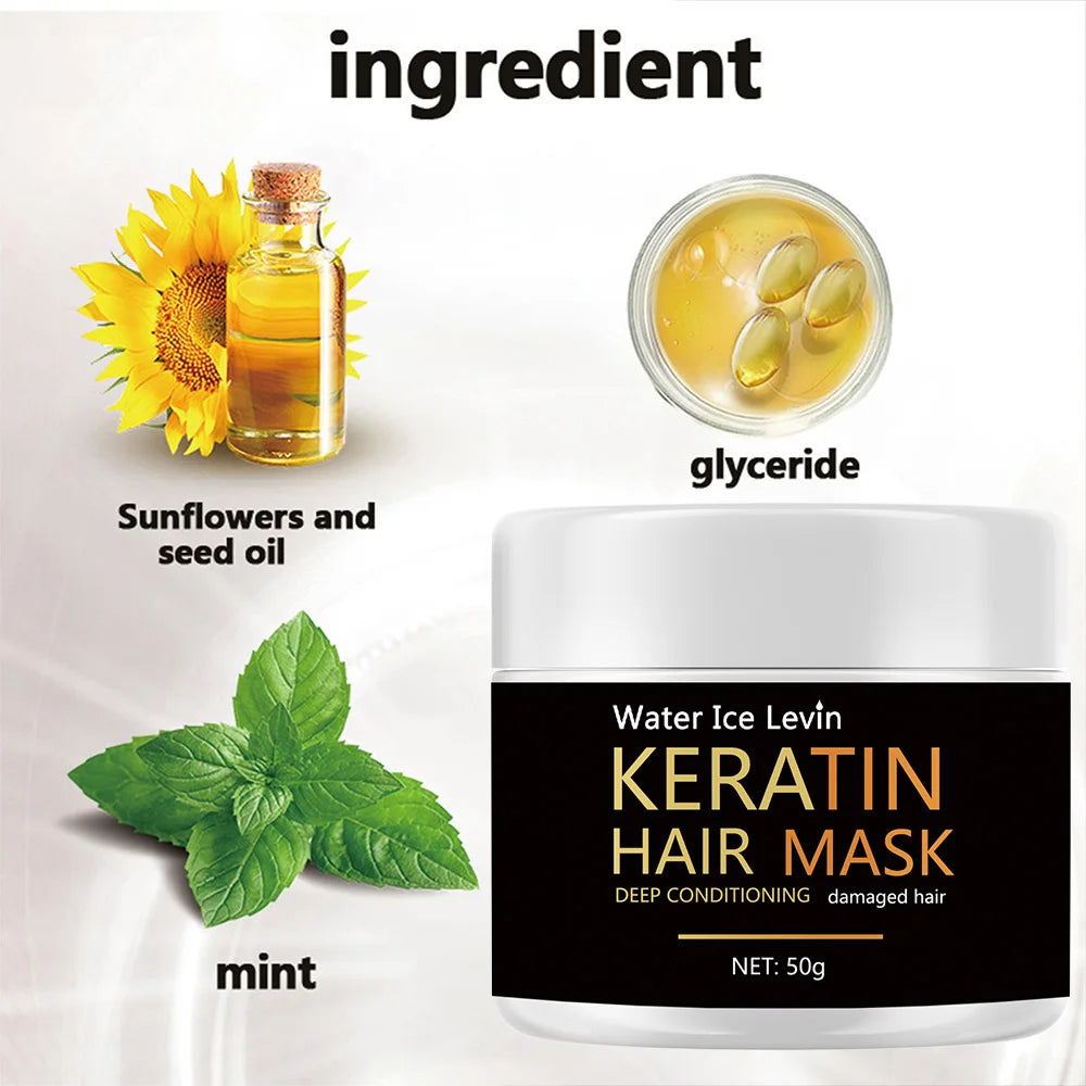 Keratin Hair Mask 5 Seconds Repair Damage Frizzy Hair Mask Damage Hair Mask Treatment Scalp Hair Shiny Hair Care Oasis Select