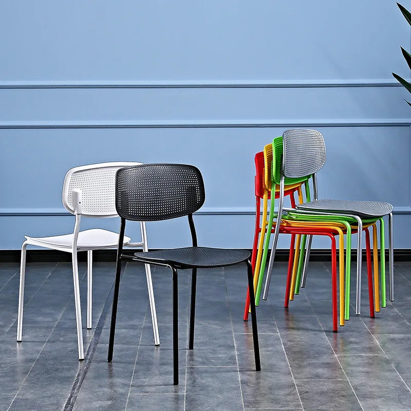 Plastic dining chair household leisure chair cafe table and chair creative backrest stool simple milk tea shop negotiation chair Oasis Select