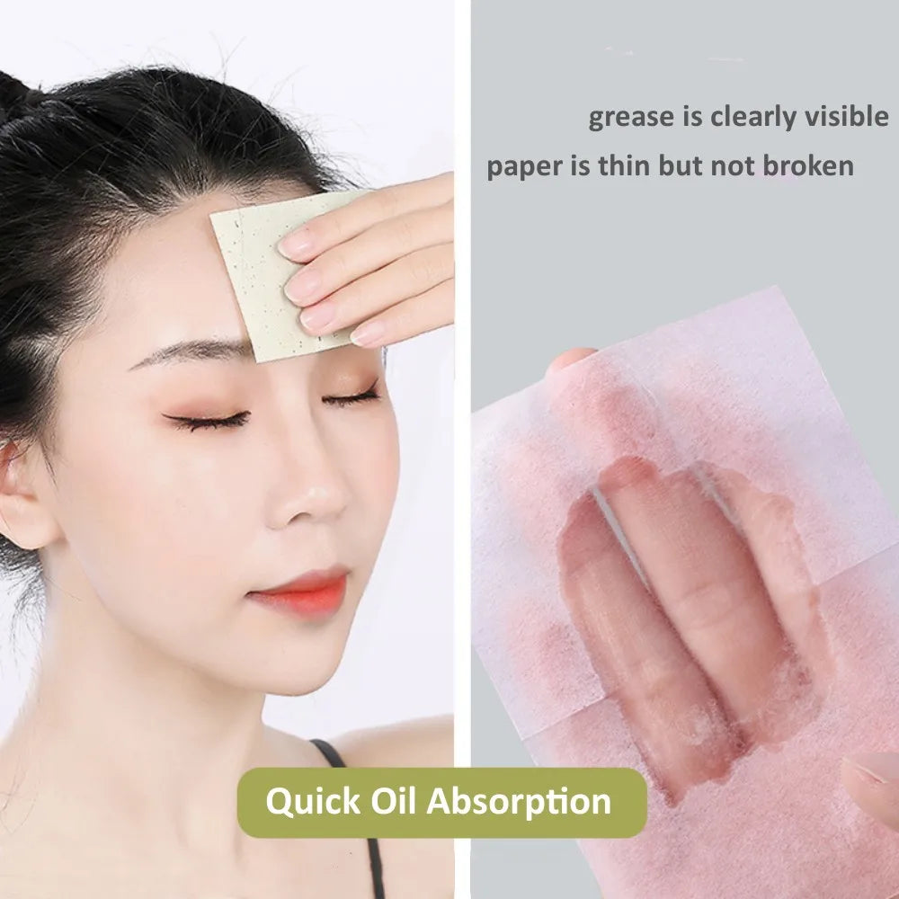 Green Tea & Lavender Facial Oil Blotting Papers – 100 Sheets