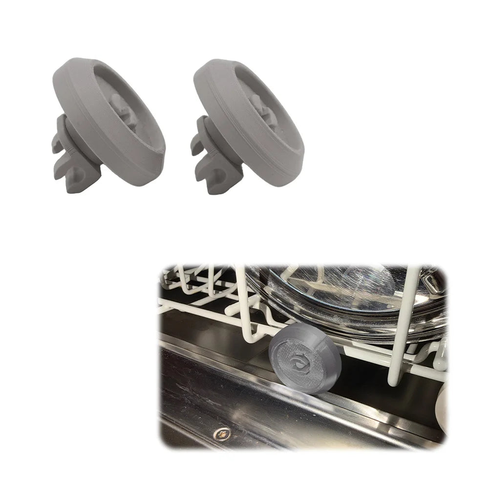 For Miele G Series Compatible Bottom Rack Rollers 2PCS Support Wheels Replacement 3.5x3.5x2.3CM Easy Installation Oasis Select Gray