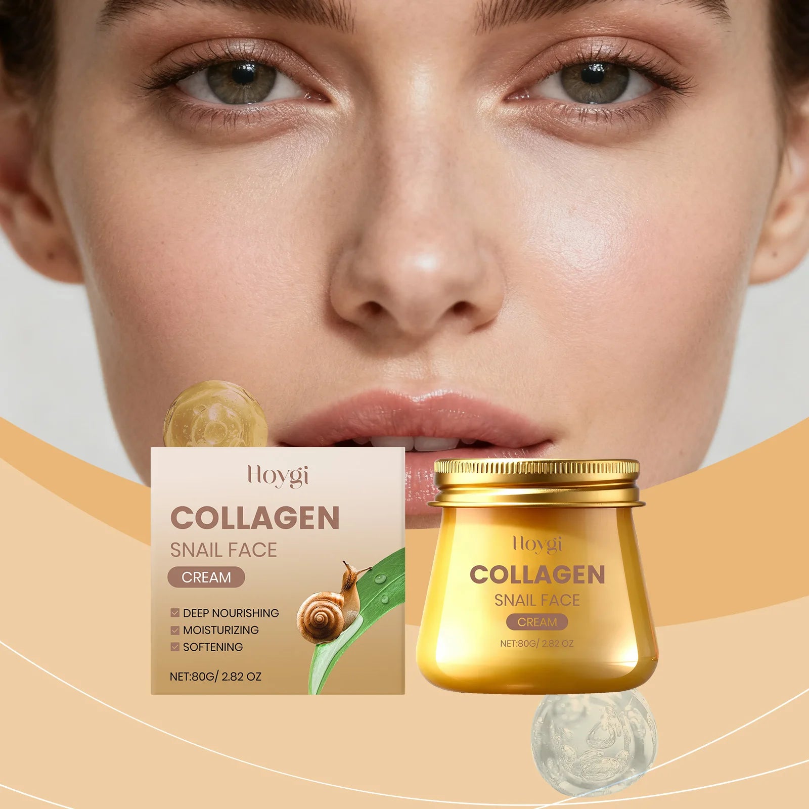 Anti-Aging Collagen Snail Elastic Moisturizing Face Cream – Enhances Skin Elasticity Improves Dryness Sagging Skin Care Cream Oasis Select