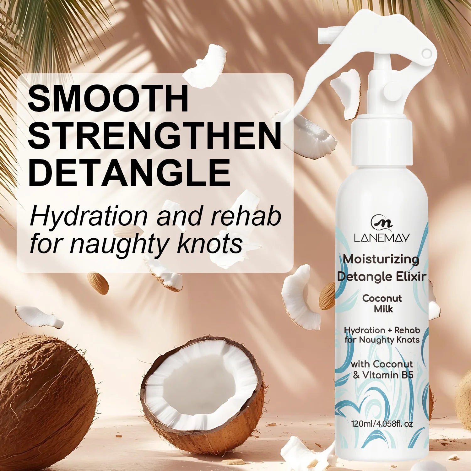 Coconut Oil Hair Conditioner – Moisturizing Detangle Elixir 120ml