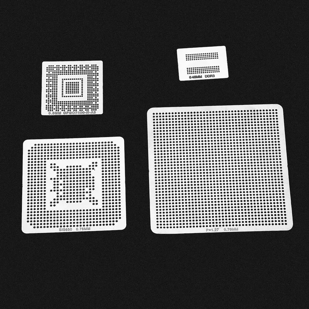 BGA Stencils Template BGA Reballing Rework Net Stencils Steel Template Mesh Directly Heat Set Kit Oasis Select