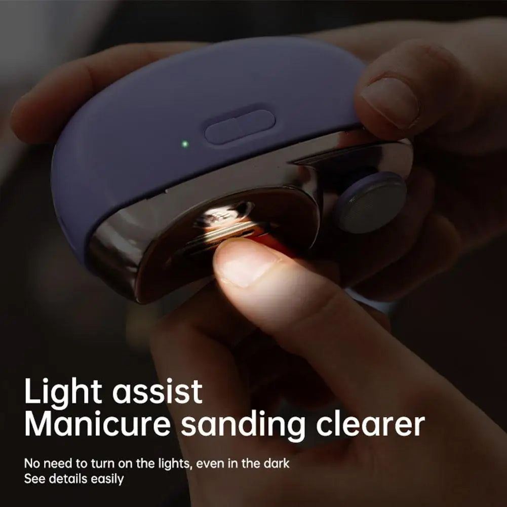 Electric Nail Trimmer USB Rechargeable with LED Light – All Ages Electric Nail Trimmer Oasis Select