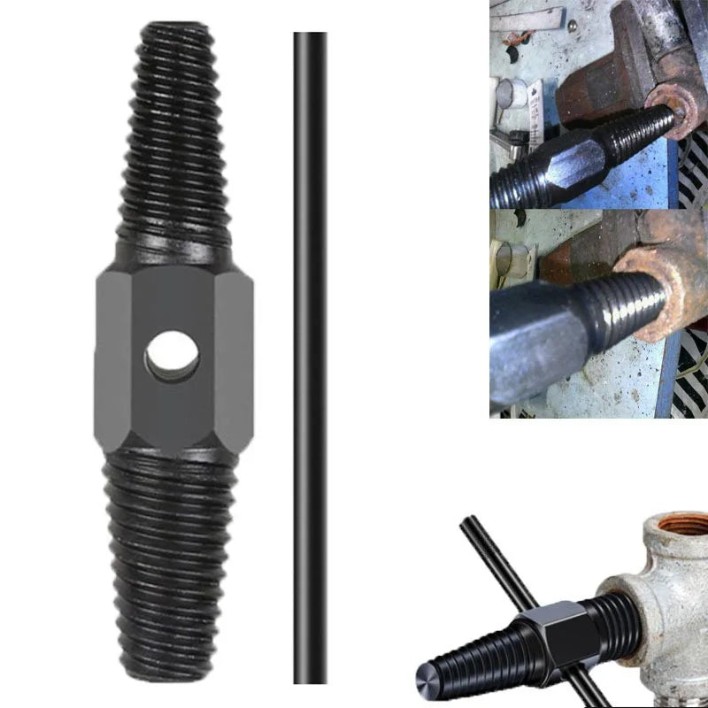 Damaged screw extractor double-headed screw extractor drill bit set water pipe bolt screw valve thread repair remover tool Oasis Select