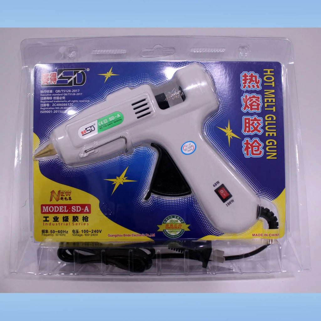 60-100w Dual Power Hot Melt Glue Gun SD-A Manual Flat Insert Large Industrial Household Glue Gun Oasis Select White CN