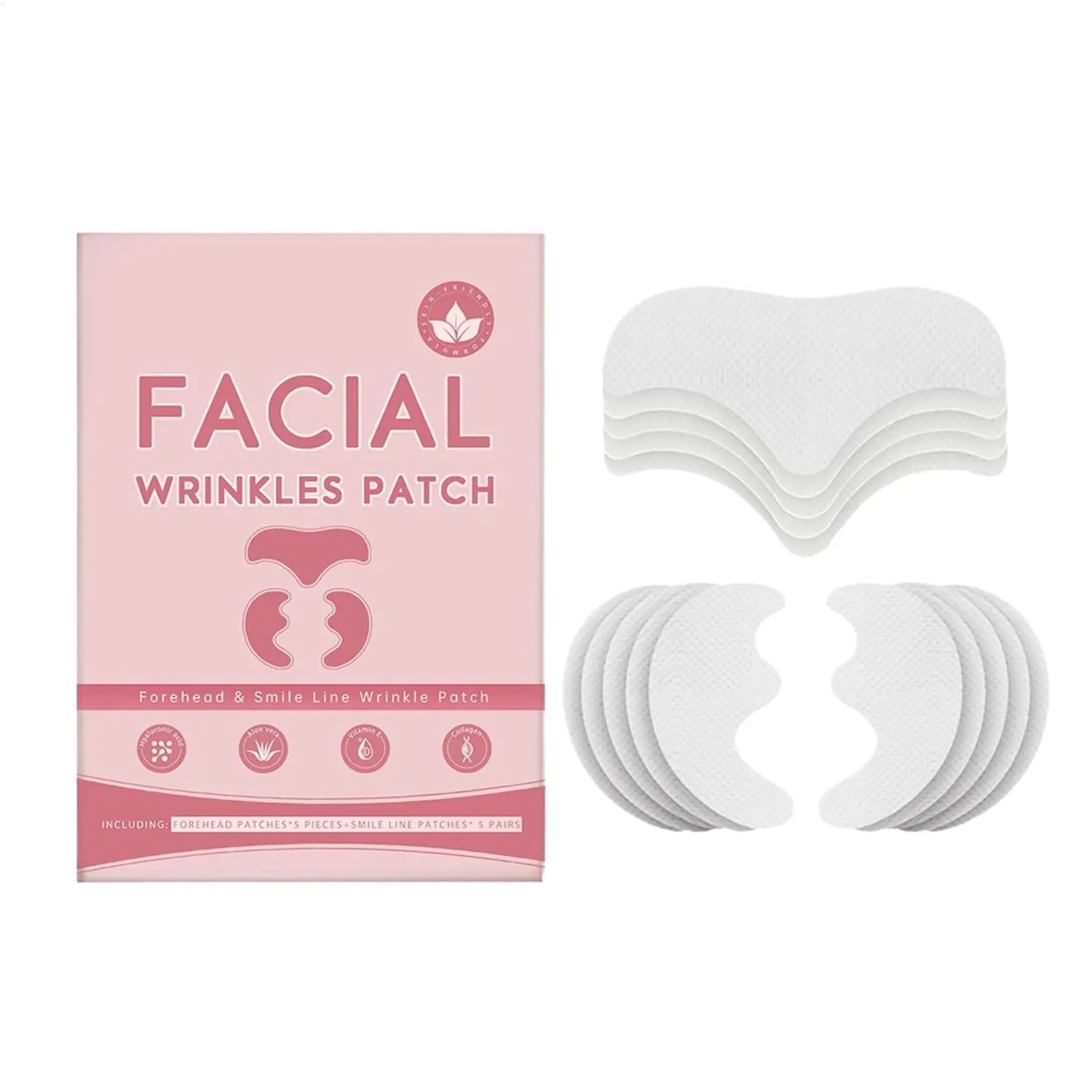 5pcs Forehead Patches 5pcs Smile Line Patches Face Lifting Firming Sticker Wrinkle Removal Patch Anti-Wrinkle Lift Up Tape Oasis Select
