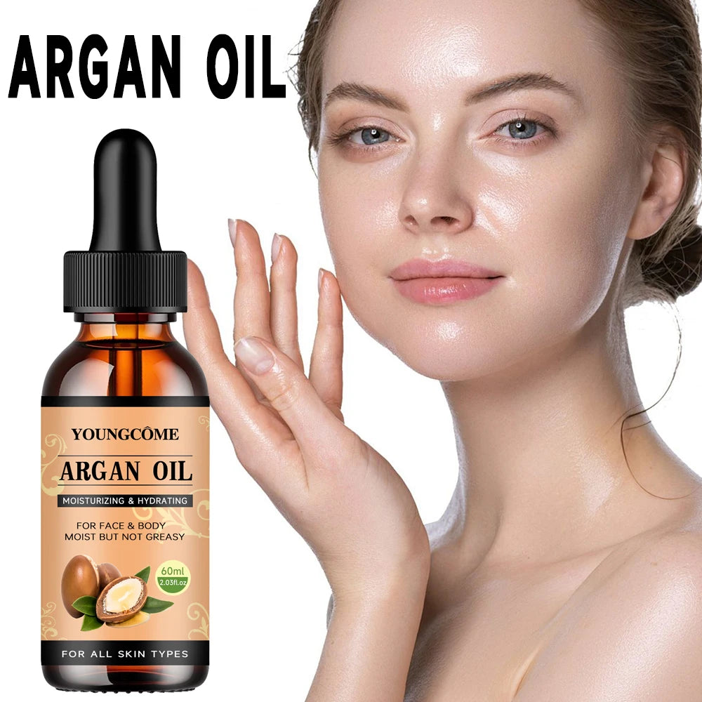 Moroccan Argan Oil Hair Serum – Frizz, Shine & Split Ends Hair Oil Serum Oasis Select