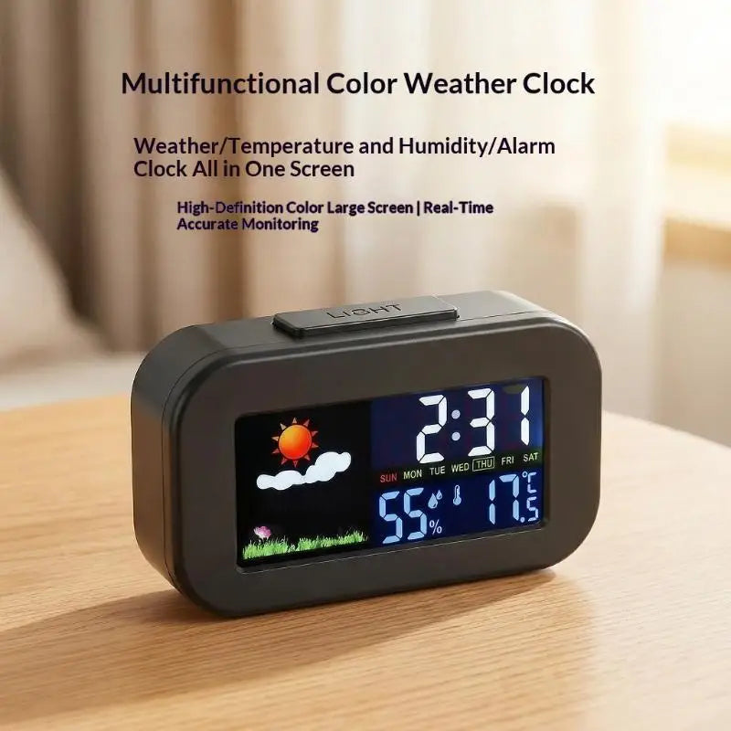 Weather Station Clock – Color Display, Temp & Humidity Monitor