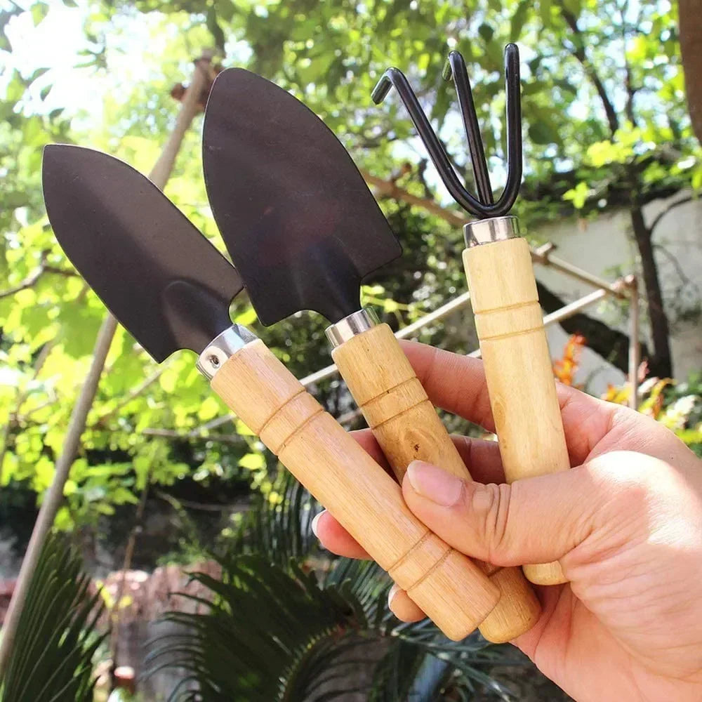 3 PCS Mini Garden Tool Set – Stainless Steel Indoor Kit for Succulents, Herbs & Potted Plants, Rust-Resistant & Compact Oasis Select