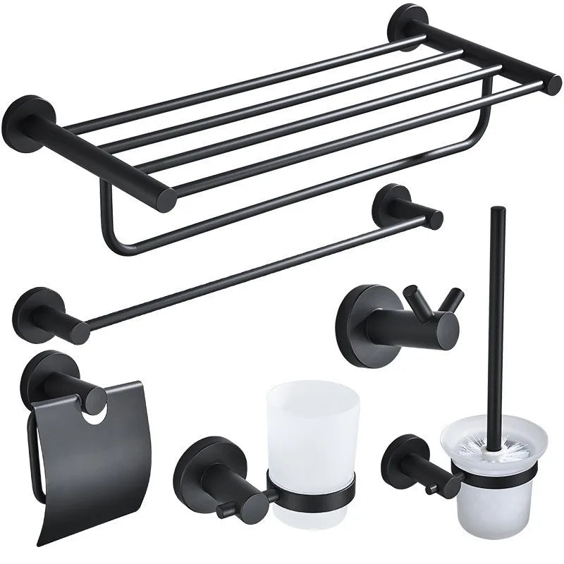 5-Bar No-Drill Bathroom Wall Storage Rack | Towel Organizer