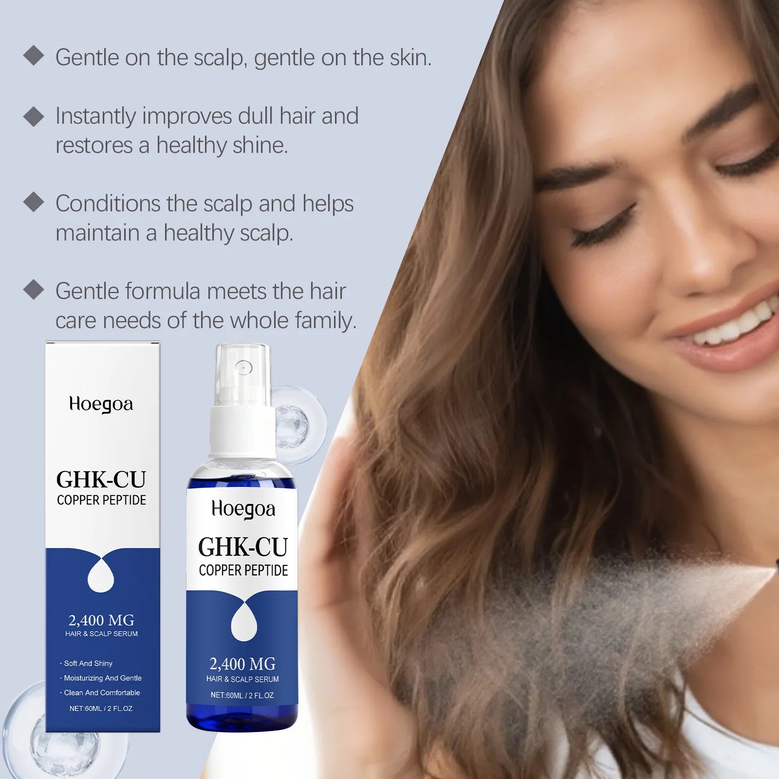 HOEGOA Copper Peptide Hair Growth Serum – Anti Hair Loss Hair Growth Serum Oasis Select