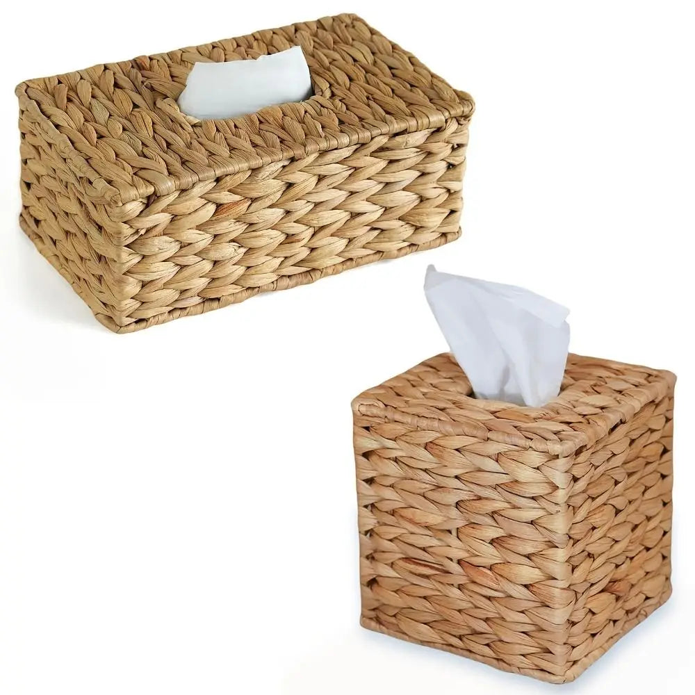 Straw Woven Tissue Box Cover Natural Household Tissue Box Decorative Environmental Protection Dryer Sheets Holder Oasis Select
